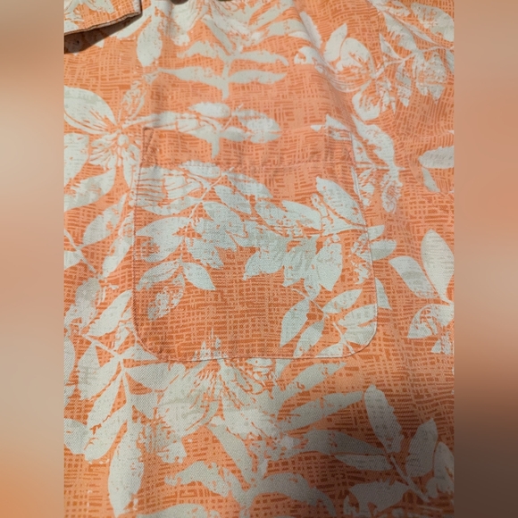 - Bobby Chan 100% Silk Hawaiian Floral Print Button Down Shirt Size Large - Picture 2 of 5